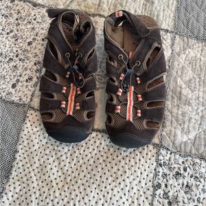 Land's End Homme brown mens fisherman sandals SZ 12